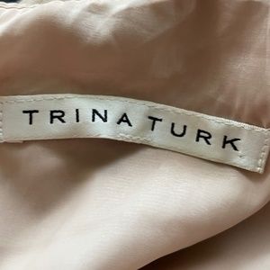 TRINA TURK ALL LEATHER SHORT SLEEVE TOP